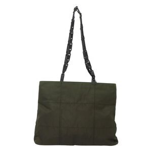 Prada Vintage Tessuto Khaki Nylon Shoulder Bag Bag